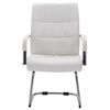 Clp Set De 2 Sillas De Conferencia Sievert Simil Cuero Blanco 66x58x100 Cm