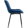 Clp Pack De 4 Sillas De Comedor Victoria En Terciopelo Azul 60x51x80 Cm