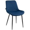 Clp Set De 2 Sillas De Comedor Victoria En Terciopelo Azul 60x51x80 Cm