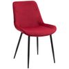 Clp Set De 2 Sillas De Comedor Victoria En Terciopelo Rojo 60x51x80 Cm