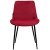 Clp Set De 2 Sillas De Comedor Victoria En Terciopelo Rojo 60x51x80 Cm