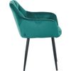 Clp Juego De 2 Sillas De Comedor Stanley En Terciopelo Verde Oscuro 62x59x82 Cm