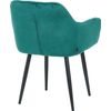 Clp Juego De 2 Sillas De Comedor Stanley En Terciopelo Verde Oscuro 62x59x82 Cm