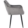 Clp Juego De 2 Sillas De Comedor Stanley En Terciopelo Gris Oscuro 62x59x82 Cm