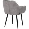 Clp Juego De 2 Sillas De Comedor Stanley En Terciopelo Gris Oscuro 62x59x82 Cm