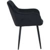 Clp Juego De 2 Sillas De Comedor Stanley En Terciopelo Negro 62x59x82 Cm