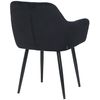 Clp Juego De 2 Sillas De Comedor Stanley En Terciopelo Negro 62x59x82 Cm