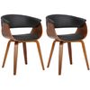 Clp Set De 2 Sillas De Comedor Bruce Madera Negro 55x60x75 Cm