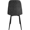 Clp Juego De 4 Sillas De Comedor Napier Simil Cuero Negro 51x44x88 Cm