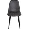 Clp Juego De 4 Sillas De Comedor Napier Simil Cuero Gris Oscuro 51x44x88 Cm