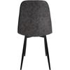 Clp Juego De 4 Sillas De Comedor Napier Simil Cuero Gris Oscuro 51x44x88 Cm