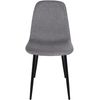 Clp Juego De 4 Sillas De Comedor Napier Tela Gris 51x44x88 Cm