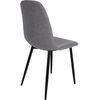 Clp Juego De 4 Sillas De Comedor Napier Tela Gris 51x44x88 Cm