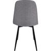 Clp Juego De 4 Sillas De Comedor Napier Tela Gris 51x44x88 Cm