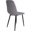 Clp Juego De 4 Sillas De Comedor Napier Terciopelo Gris Oscuro 51x44x88 Cm