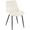 Clp Silla De Comedor Rahden En Terciopelo Crema 61x46x82 Cm