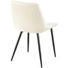 Clp Silla De Comedor Rahden En Terciopelo Crema 61x46x82 Cm