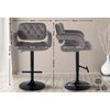 Clp Taburete De Bar Dublin En Terciopelo Gris 55x62x103 Cm