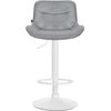 Clp Taburete De Bar Vonore En Terciopelo Gris 51x49x85 Cm