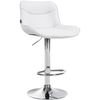 Clp Taburete De Bar Vonore En Polipiel Simil Cuero (pvc) Blanco 51x49x85 Cm