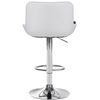 Clp Taburete De Bar Vonore En Polipiel Simil Cuero (pvc) Blanco 51x49x85 Cm