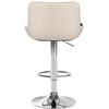 Clp Taburete De Bar Vonore En Polipiel Simil Cuero (pvc) Crema 51x49x85 Cm