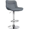 Clp Taburete De Bar Vonore En Polipiel Simil Cuero (pvc) Gris 51x49x85 Cm