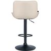 Clp Taburete De Bar Vonore En Polipiel Simil Cuero (pvc) Crema 51x49x85 Cm