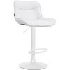 Clp Taburete De Bar Vonore En Polipiel Simil Cuero (pvc) Blanco 51x49x85 Cm