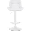 Clp Taburete De Bar Vonore En Polipiel Simil Cuero (pvc) Blanco 51x49x85 Cm