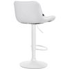 Clp Taburete De Bar Vonore En Polipiel Simil Cuero (pvc) Blanco 51x49x85 Cm