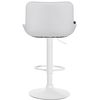 Clp Taburete De Bar Vonore En Polipiel Simil Cuero (pvc) Blanco 51x49x85 Cm