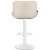 Clp Taburete De Bar Vonore En Polipiel Simil Cuero (pvc) Crema 51x49x85 Cm