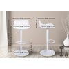 Clp Set De 4 Taburetes De Bar Aveiro En Polipiel Simil Cuero Blanco 44x43x75 Cm