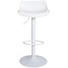 Clp Set De 4 Taburetes De Bar Aveiro En Polipiel Simil Cuero Blanco 44x43x75 Cm