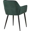 Clp Set De 2 Sillas De Salón Emia En Terciopelo Verde 61x56.5x84 Cm