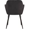 Clp Set De 2 Sillas De Salón Emia En Terciopelo Negro 61x56.5x84 Cm