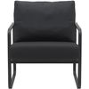 Clp Sillón Manea En Polipiel O Tela Simil Cuero Negro 74x70x82 Cm