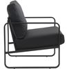 Clp Sillón Manea En Polipiel O Tela Simil Cuero Negro 74x70x82 Cm