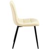 Clp Silla De Comedor Antibes Tapizada En Polipiel Simil Cuero Crema 55x45x84 Cm