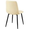 Clp Silla De Comedor Antibes Tapizada En Polipiel Simil Cuero Crema 55x45x84 Cm