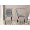 Clp Silla De Comedor Antibes Tapizada En Polipiel Simil Cuero Gris Claro 55x45x84 Cm