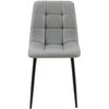 Clp Silla De Comedor Antibes Tapizada En Polipiel Simil Cuero Gris Claro 55x45x84 Cm