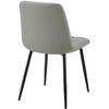 Clp Silla De Comedor Antibes Tapizada En Polipiel Simil Cuero Gris Claro 55x45x84 Cm