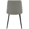 Clp Silla De Comedor Antibes Tapizada En Polipiel Simil Cuero Gris Claro 55x45x84 Cm