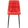 Clp Silla De Comedor Antibes Tapizada En Polipiel Simil Cuero Rojo 55x45x84 Cm