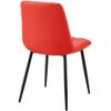 Clp Silla De Comedor Antibes Tapizada En Polipiel Simil Cuero Rojo 55x45x84 Cm