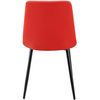 Clp Silla De Comedor Antibes Tapizada En Polipiel Simil Cuero Rojo 55x45x84 Cm