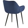 Clp Set De 2 Sillas De Comedor Tanna En Terciopelo Azul 62x58x83 Cm