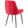 Clp Silla De Comedor Elmira De Terciopelo Rojo 53x50x84 Cm